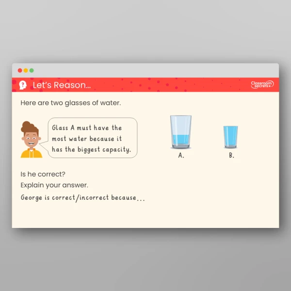 An image of the Compare Volume and Capacity Teaching PPT Resource