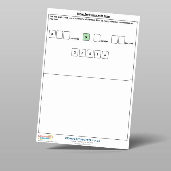 Year 3 Solve Problems With Time Discussion Problem Resource | Classroom ...