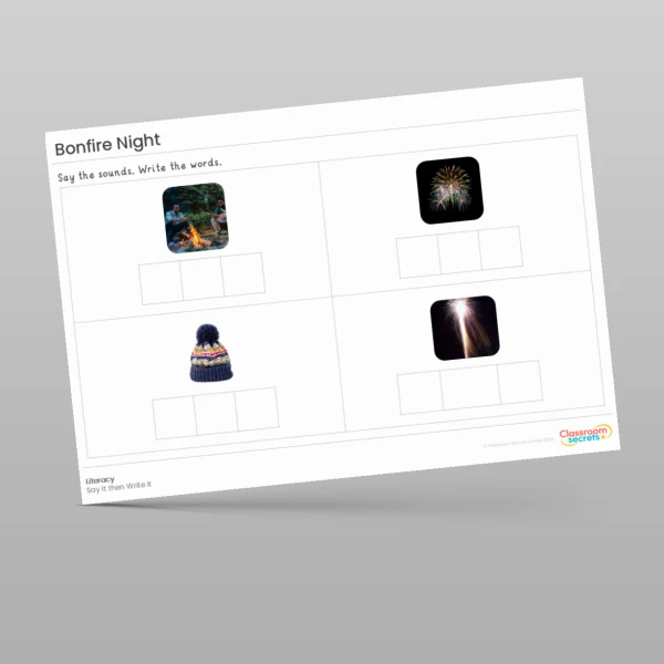 An image of the Bonfire Night Literacy Activities Resource