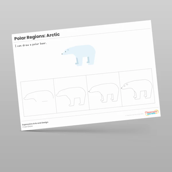 An image of the Amazing World - Polar Regions I Can Draw Resource