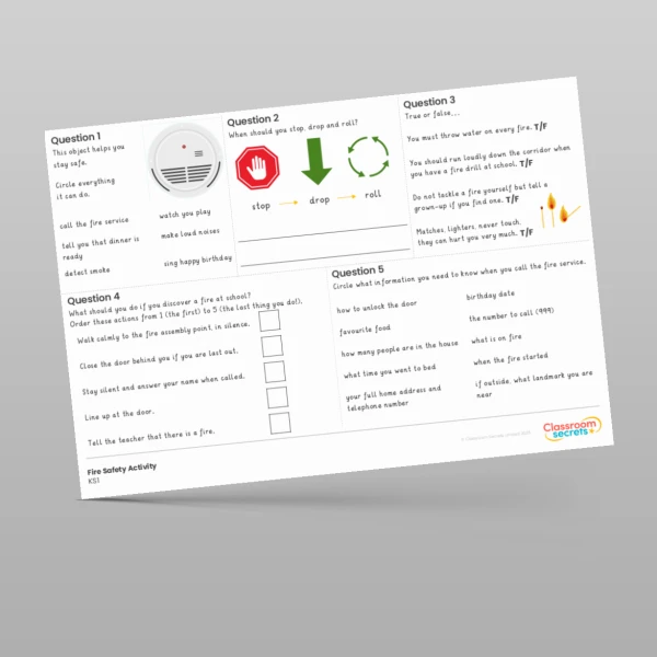 An image of the Fire Safety Whole School Activity Resource