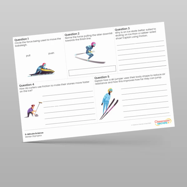 An image of the UKS2 Winter Olympics 5-Minute Science Resource