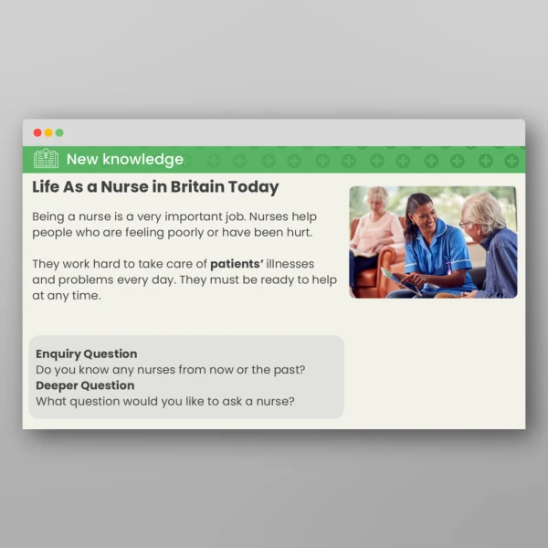 An image of the Lesson 6: What is Life Like as a Nurse in Britain Today? PPT Resource