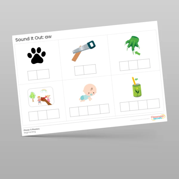 An image of the Y1 Phonics Sound It Out: aw Resource