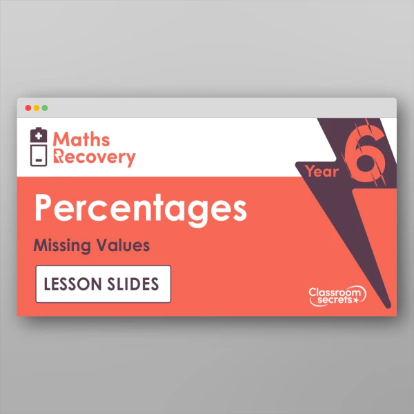 An image of the Percentages - Missing Values Lesson Slides Resource