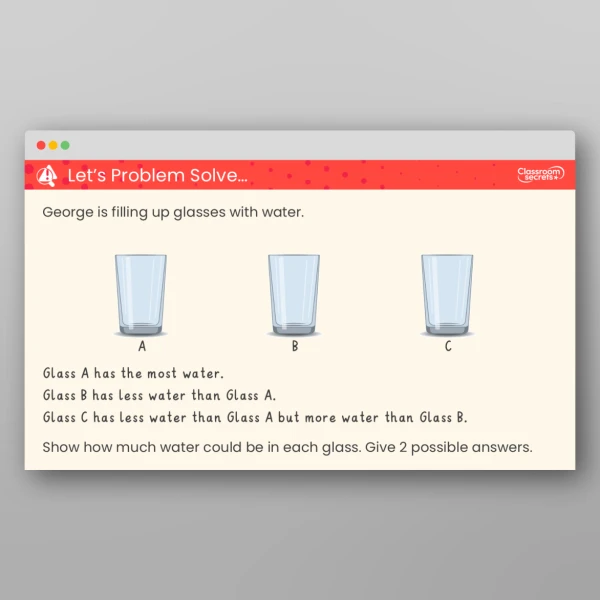 An image of the Compare Volume Teaching PPT Resource