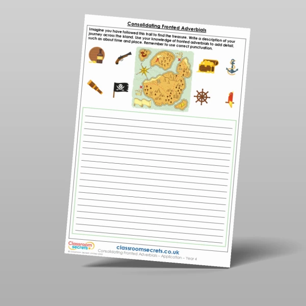 An image of the Consolidating Fronted Adverbials Application Resource