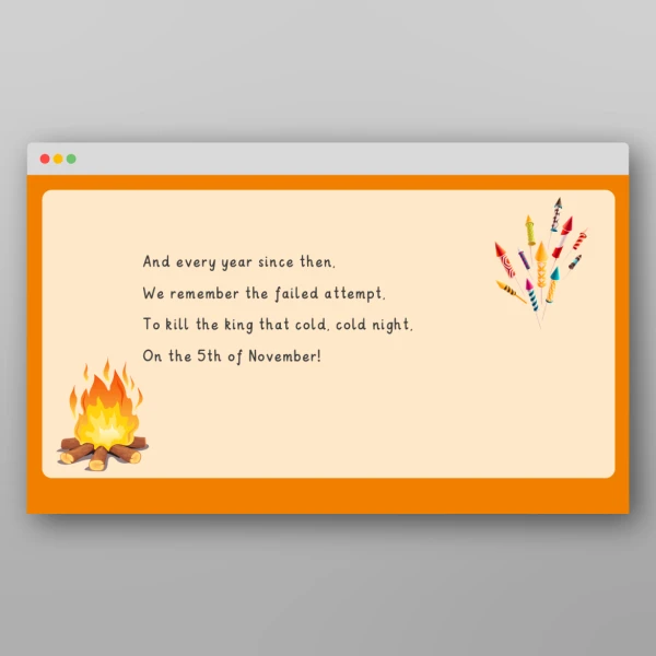 An image of the Bonfire Night Rhyme Resource