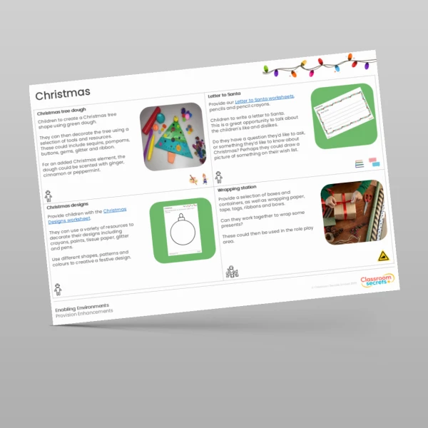 An image of the Christmas Provision Enhancement Resource