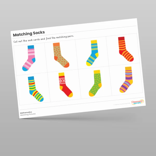 An image of the Matching Socks Activity Resource