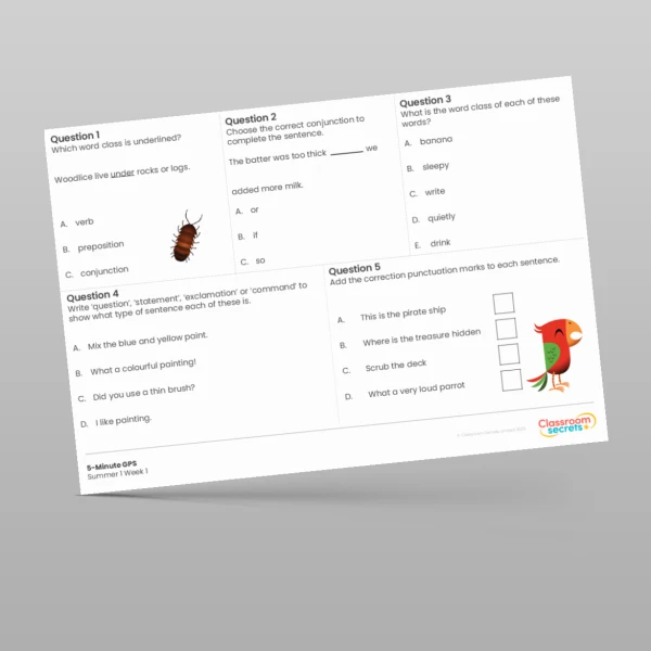 An image of the Summer 1 Week 1 5-Minute GPS Resource