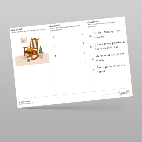 An image of the 5-Minute GPS Autumn 2 Week 2 Resource