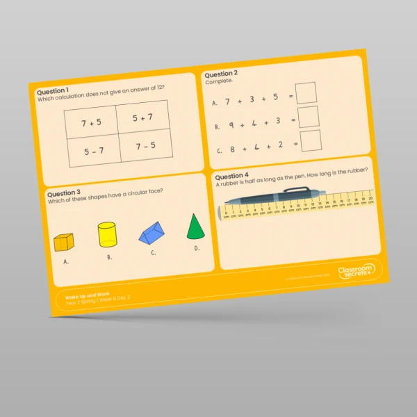 An image of the Spring 1 Week 6 Wake Up and Work Resource