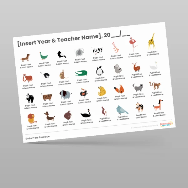 An image of the End of Year Certificate Resource