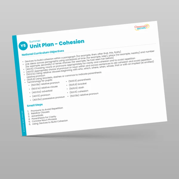 An image of the Cohesion Unit Plan Resource