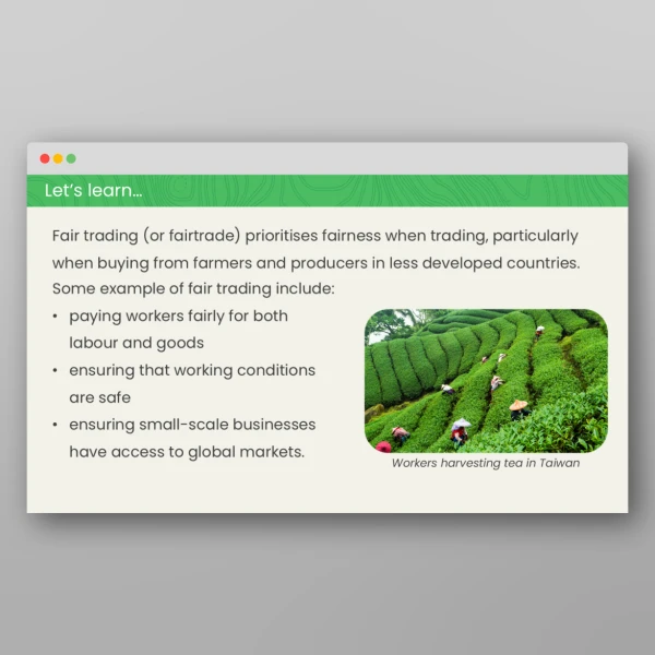 An image of the Fair and Ethical Trading Geography PPT Resource
