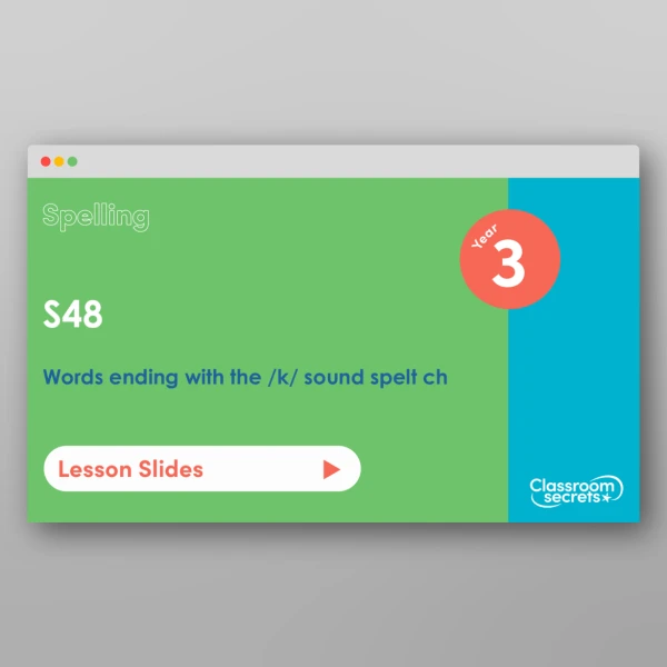 An image of the The k Sound Spelt ch Resource Pack Resource