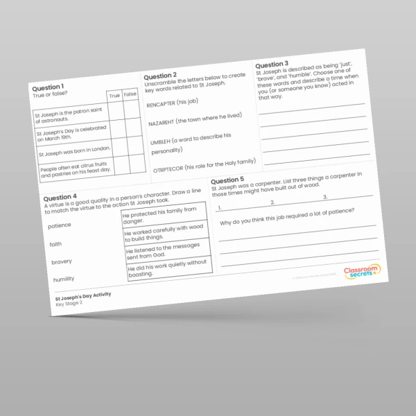 An image of the St Joseph's Day Activity Resource