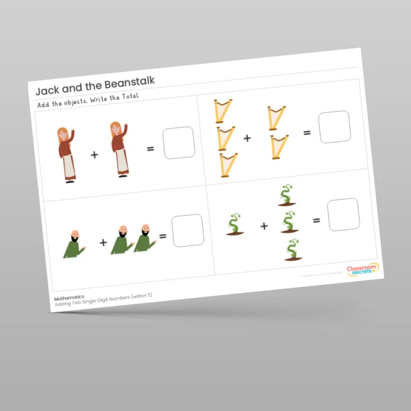 An image of the Jack and the Beanstalk Traditional Tales Maths Activities Resource