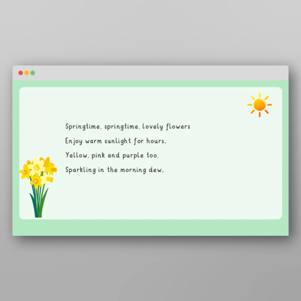 An image of the Spring Theme-Based Rhymes Resource
