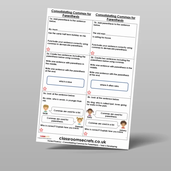 An image of the Consolidating Commas for Parenthesis Application and Reasoning Resource