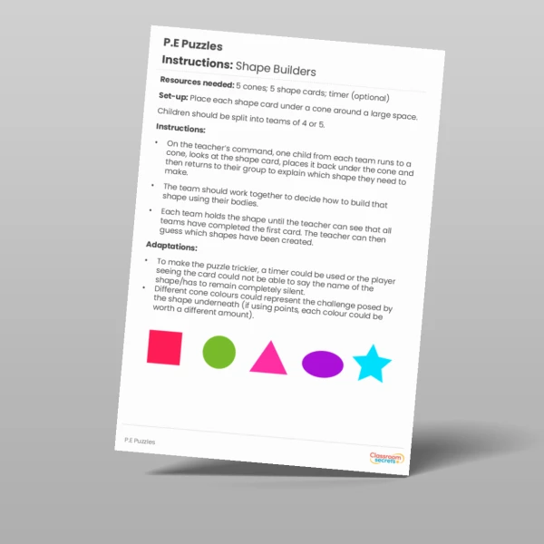 An image of the P.E. Puzzles Activity Pack Resource