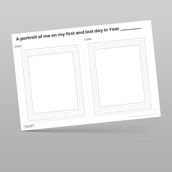 An image of the First Day and Last Day Self-Portraits Resource