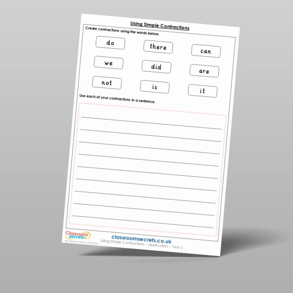 An image of the Using Simple Contractions Application Resource
