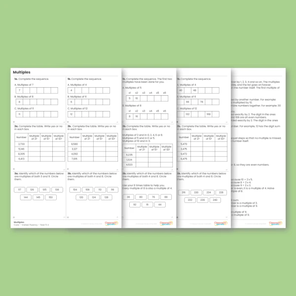 Year 5 Multiples Multiplication and Division A Varied Fluency
