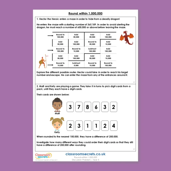 Year 5 Round within 1,000,000 Place Value Deeper Reasoning Discussion Problem