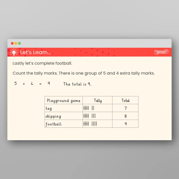 An image of the Make Tally Charts Teaching PPT Resource
