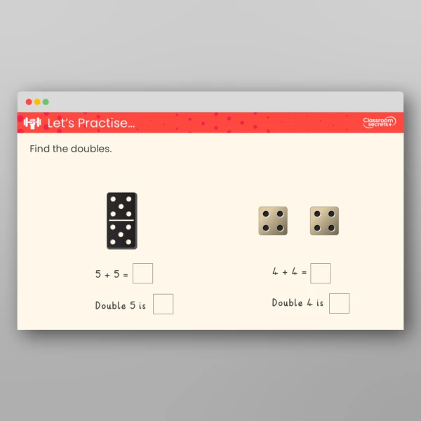 An image of the Doubles Teaching PPT Resource