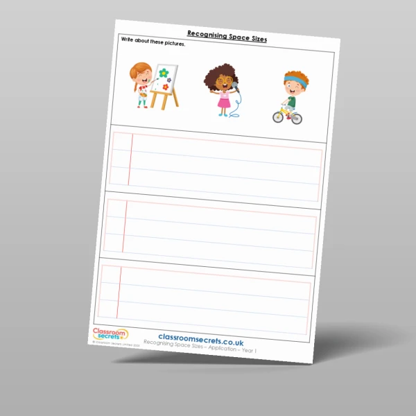 An image of the Recognising Space Sizes Application Resource