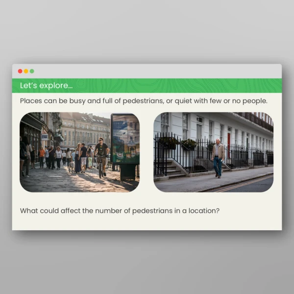 An image of the Pedestrian Survey Geography Fieldwork PPT Resource