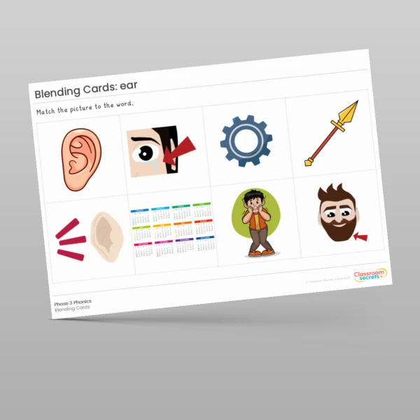 An image of the Blending Cards: ear Resource