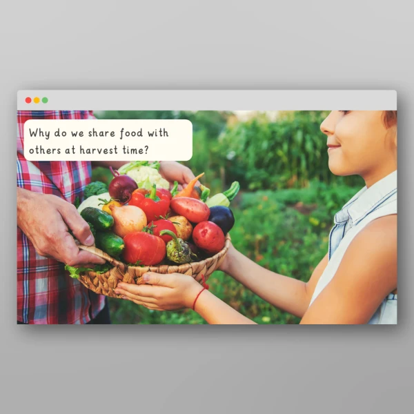 An image of the Harvest I Wonder Discussion Prompts Resource