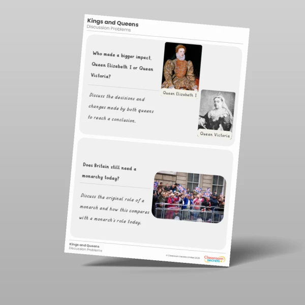 An image of the Kings and Queens Discussion Problems Resource