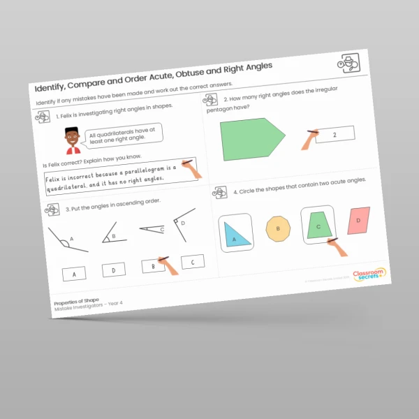 An image of the Properties of Shape Mistake Investigators Resource