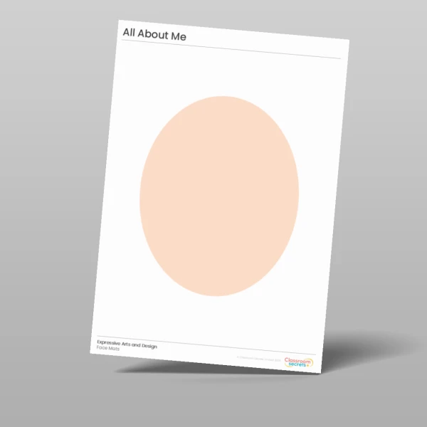 An image of the All About Me Face Mats Resource