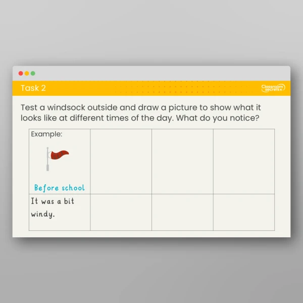 An image of the Free Lesson 1: How does the Weather Change? Investigation Resource