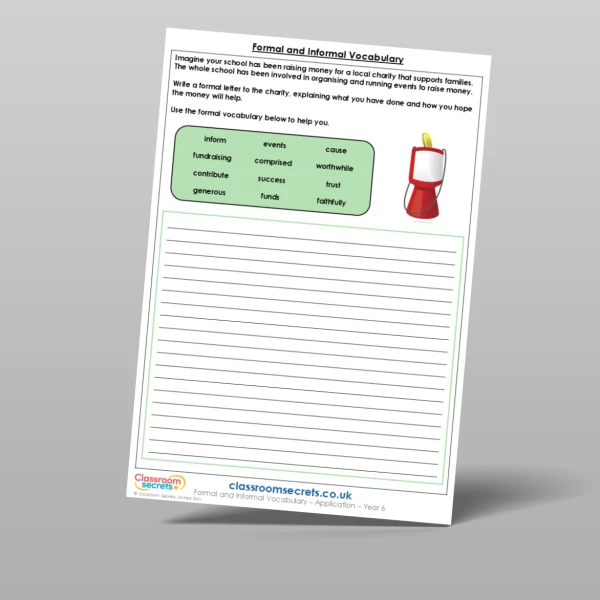 An image of the Formal and Informal Vocabulary Application Resource