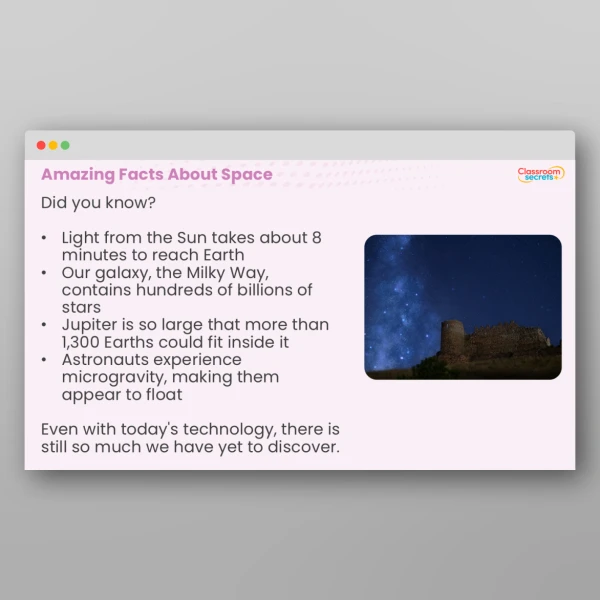 An image of the World Astronomy Day Whole School Assembly Resource