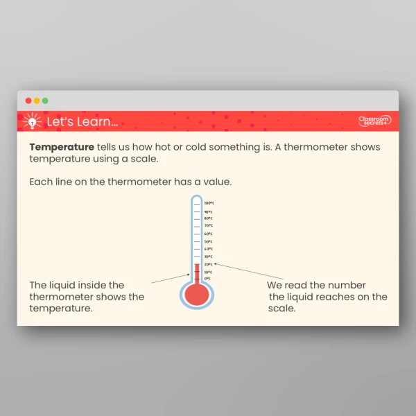 An image of the Temperature Teaching PPT Resource