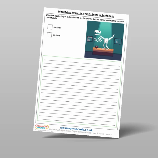 An image of the Identifying Subjects and Objects in Sentences Application Resource