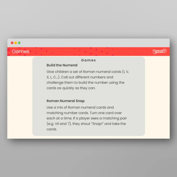 An image of the Roman Numerals Tutor PPT Resource