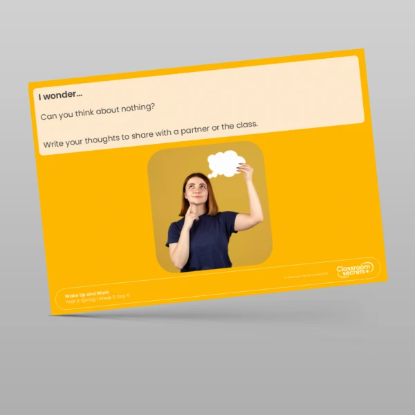 An image of the Spring 1 Week 5 Wake Up and Work Resource