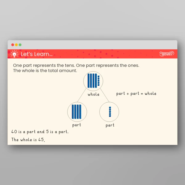 An image of the Partition Numbers to 100 Teaching PPT Resource