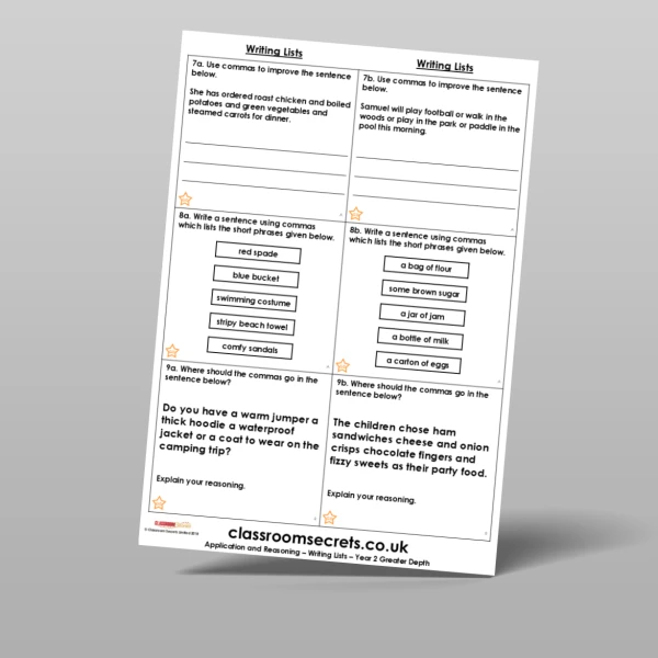 An image of the Writing Lists Application and Reasoning Resource