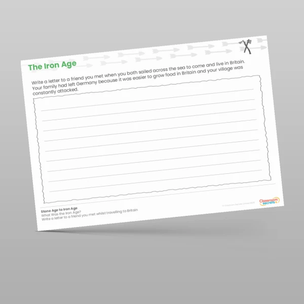 An image of the Stone Age to Iron Age What Was the Iron Age? Worksheet Resource