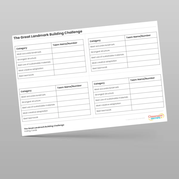 An image of the The Great Landmark Building Challenge Resource